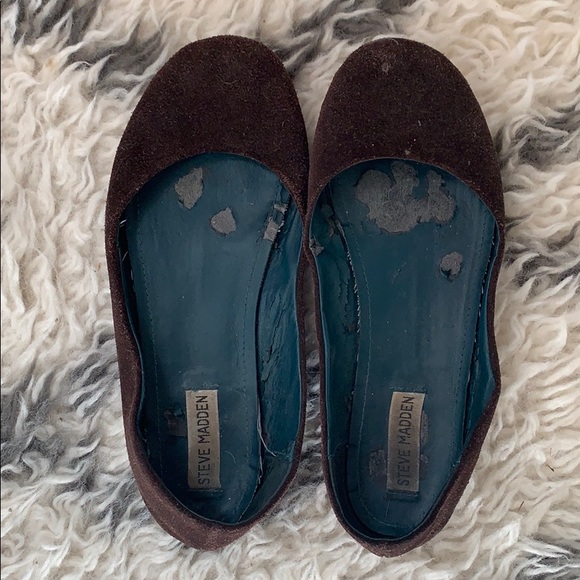 well worn ballet flats